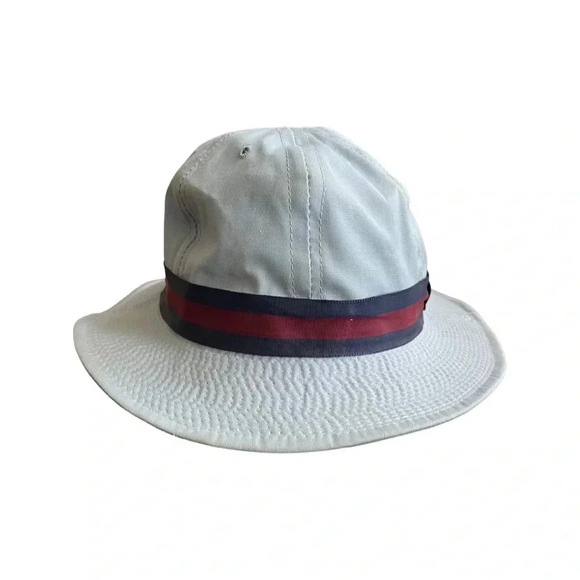 Vintage Union Made Light Blue Bucket Hat Small – Striped Band USA Made 21" - Picture 4 of 8